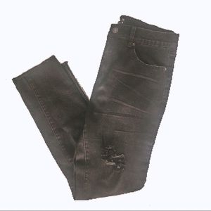 Doctor M. Black Distressed Skinny Jeans Size: SM
